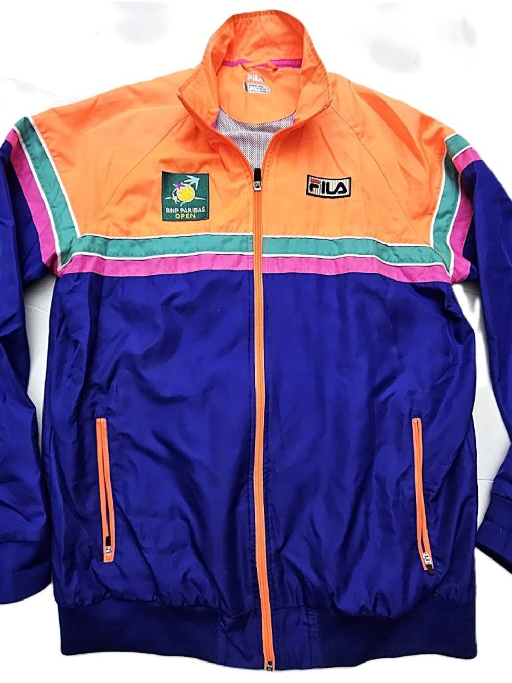 Fila Men’s BNP Paribas Open Official Warmup Track Jacket – Size Medium